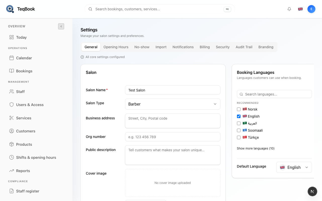 Settings General before Public links